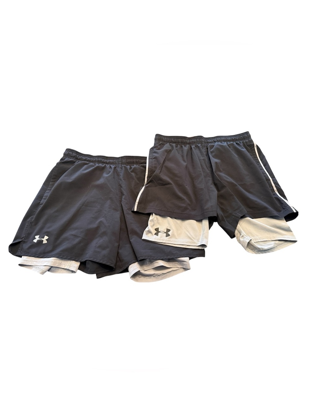 Under Armour Men’s Black 2-in-1 Training Shorts - 2 Pairs